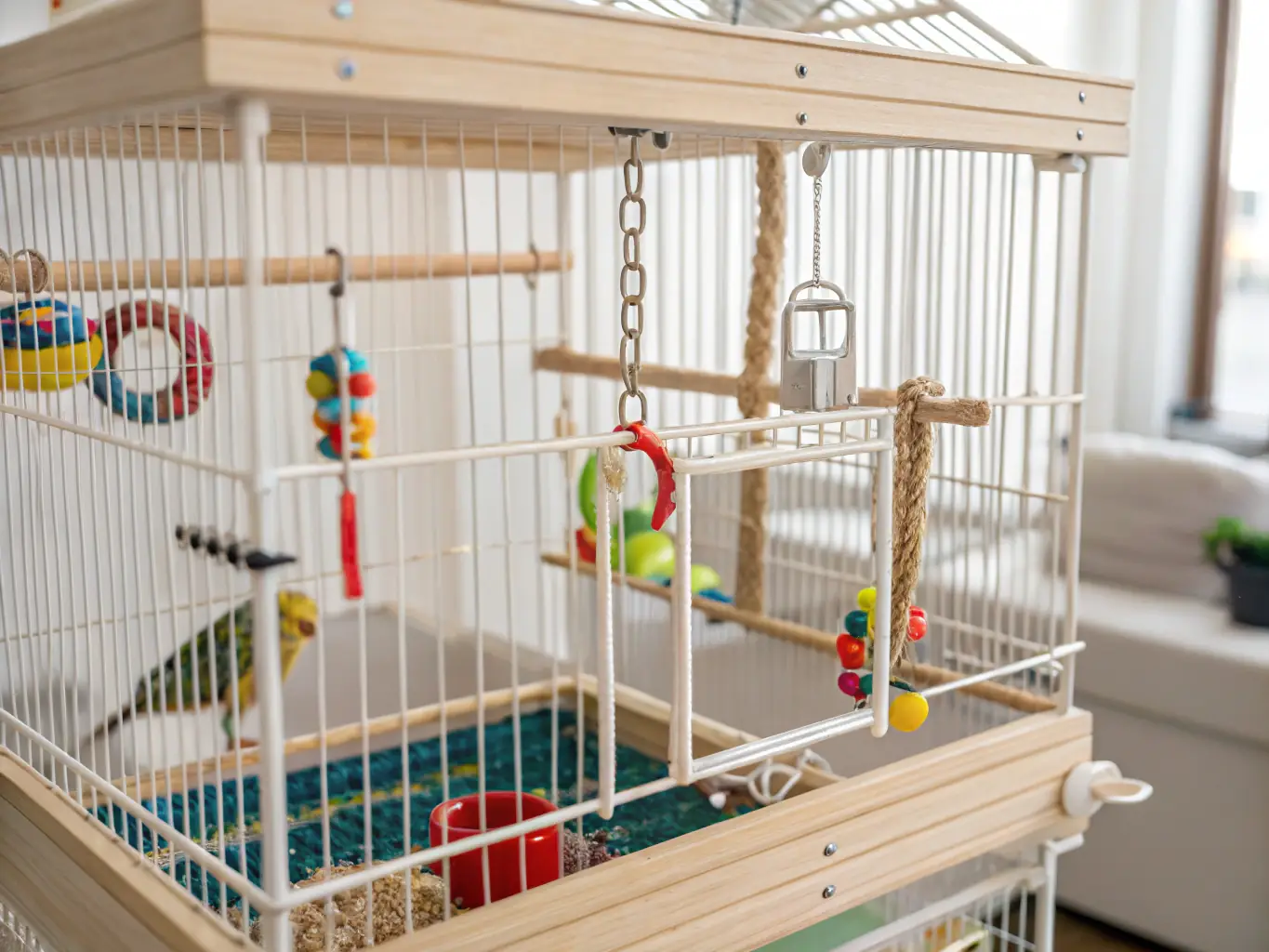 A photograph showcasing a controlled breeding program for a local bird species, highlighting the association's efforts to increase wildlife populations.